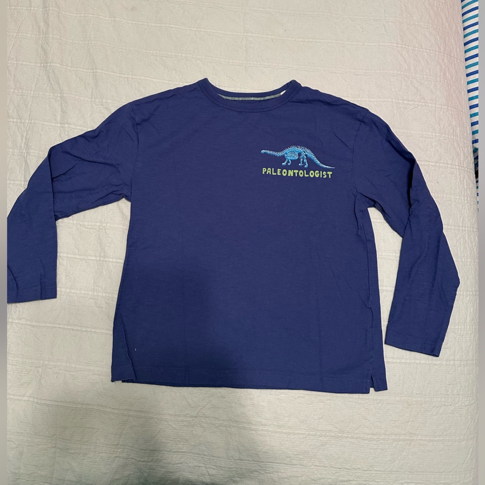 Mini Boden Dinosaur Graphic Long Sleeve Shirt
